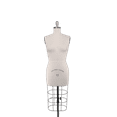 thumbnail image 1 of FEIYUE Missy Half-Body Women's Beige Dress Forms With Heavy Duty Base & Collapsible Shoulders | Size 6, 1 of 8