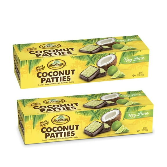FEIYuRDY Key Lime Flavor Coconut Patties,net wt 12 OZ (Two Pack)