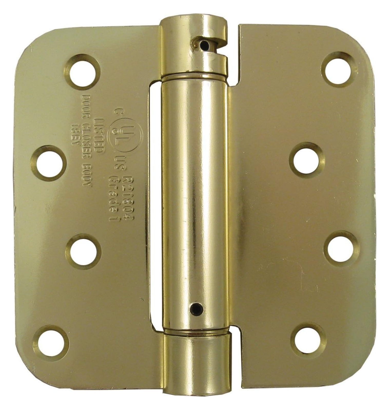 FEIZICRY Spring Hinges, 4 Inch with 5/8 Inch in Bright Brass, Self