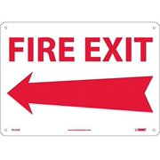 FELAAB National Marker Fire Exit Sign, with Left Allow, 10 Inches x 14 Inches 040 ALUM