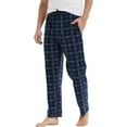 thumbnail image 1 of FELEMO Men's Pajama Pant Comfy Soft Lounge Plaid Sleep Pants(Dark Blue/M), 1 of 4