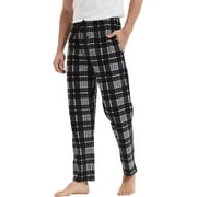 FELEMO Men's Pajama Pant Comfy Soft Lounge Plaid Sleep Pants, M-XXL