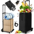thumbnail image 1 of SELORSS Foldable Utility Cart with Waterproof Bag, Lightweight, Steel, Shopping Cart, Black, 1 of 9