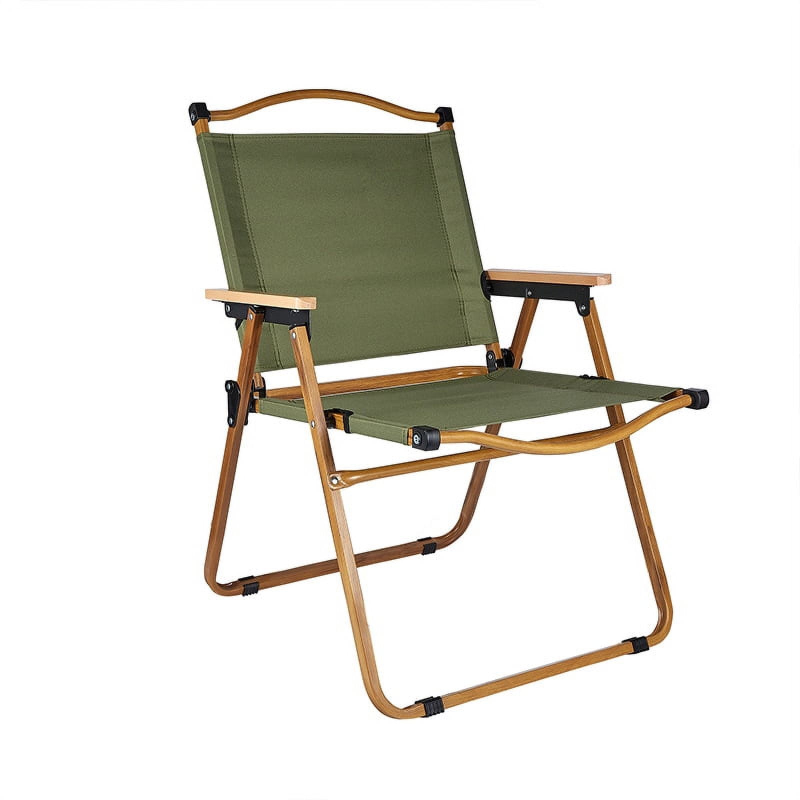 Tidoin Beige Steel Folding Camping Chair Fishing Chair Beach Chair