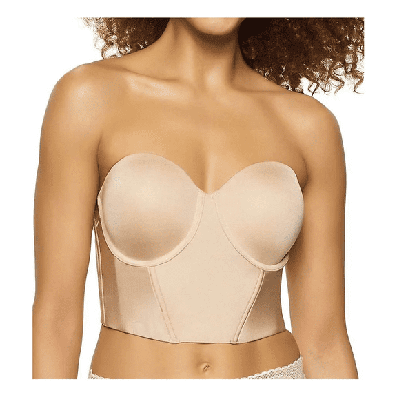 FELINA Warm Nude Body Veil Low Back Longline Bra, US 38DD, UK 38DD, NWOT