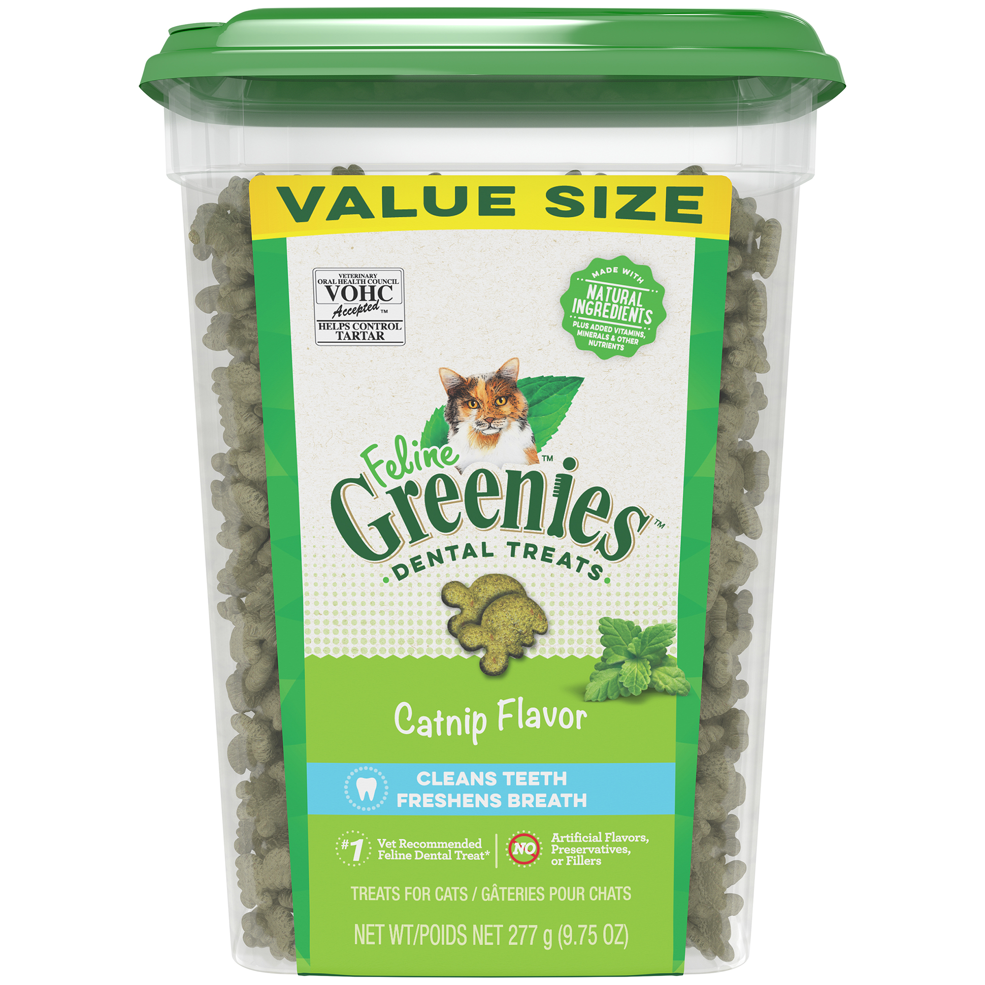 Greenies Feline Dental Cat Treats, Catnip Flavor, 9.75 oz photo 1
