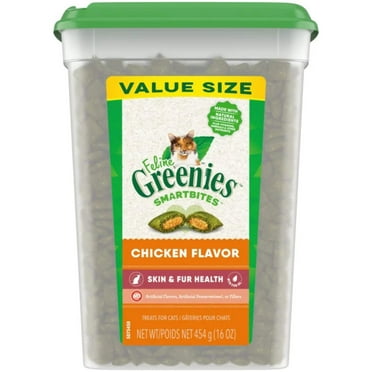FELINE GREENIES Chicken Flavored Skin  Fur SMARTBITES
