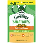Greenies Feline Smartbites Chicken Flavor Healthy Indoor Cat Treats, 4.6 oz Pack