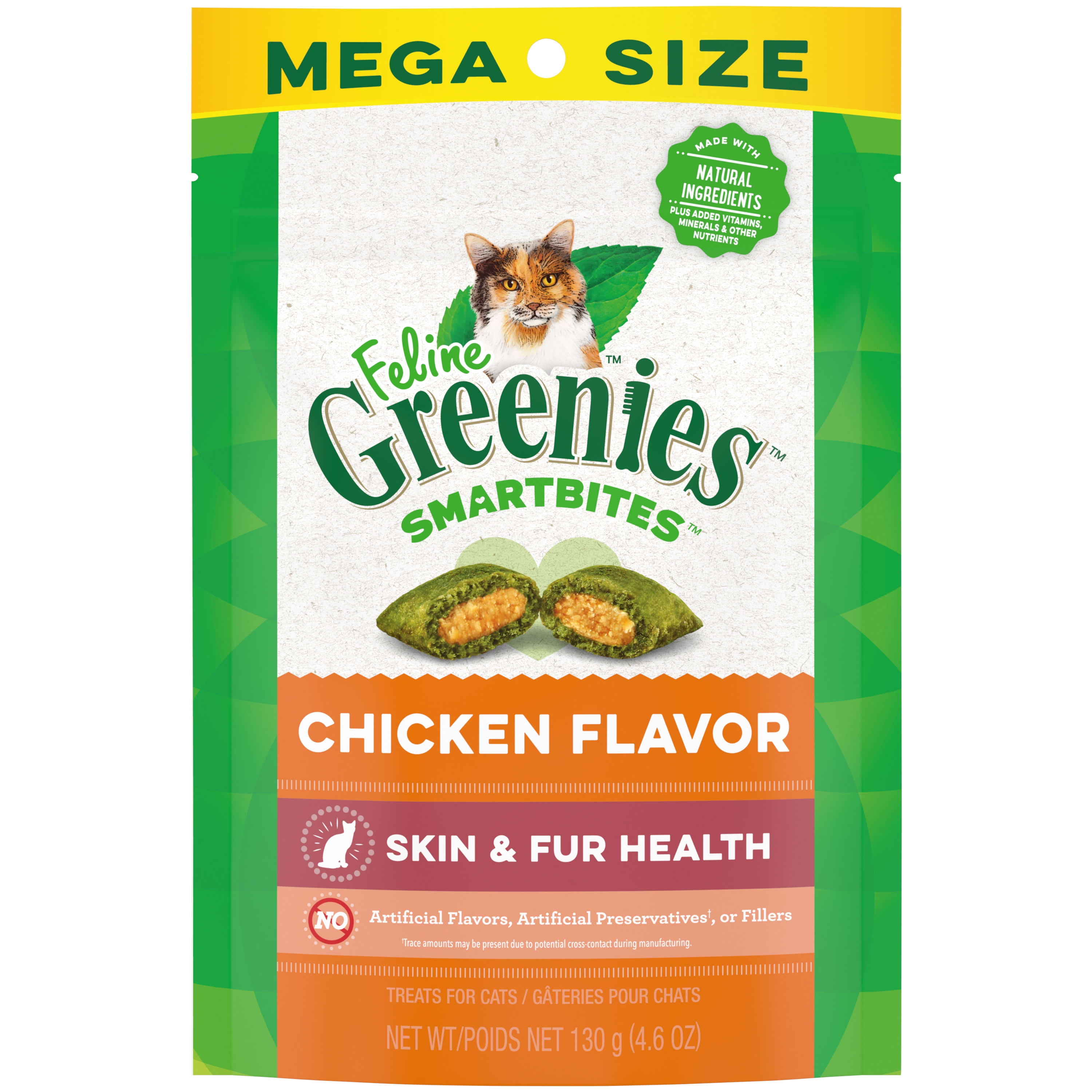 FELINE GREENIES SMARTBITES Skin Fur Crunchy and Soft