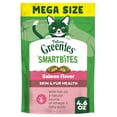 thumbnail image 1 of Greenies Feline Smartbites Salmon Flavor Skin & Fur Health Cat Treats, 4.6 oz Pack, 1 of 8