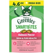 Greenies Feline Smartbites Salmon Flavor Skin & Fur Health Cat Treats, 4.6 oz Pack