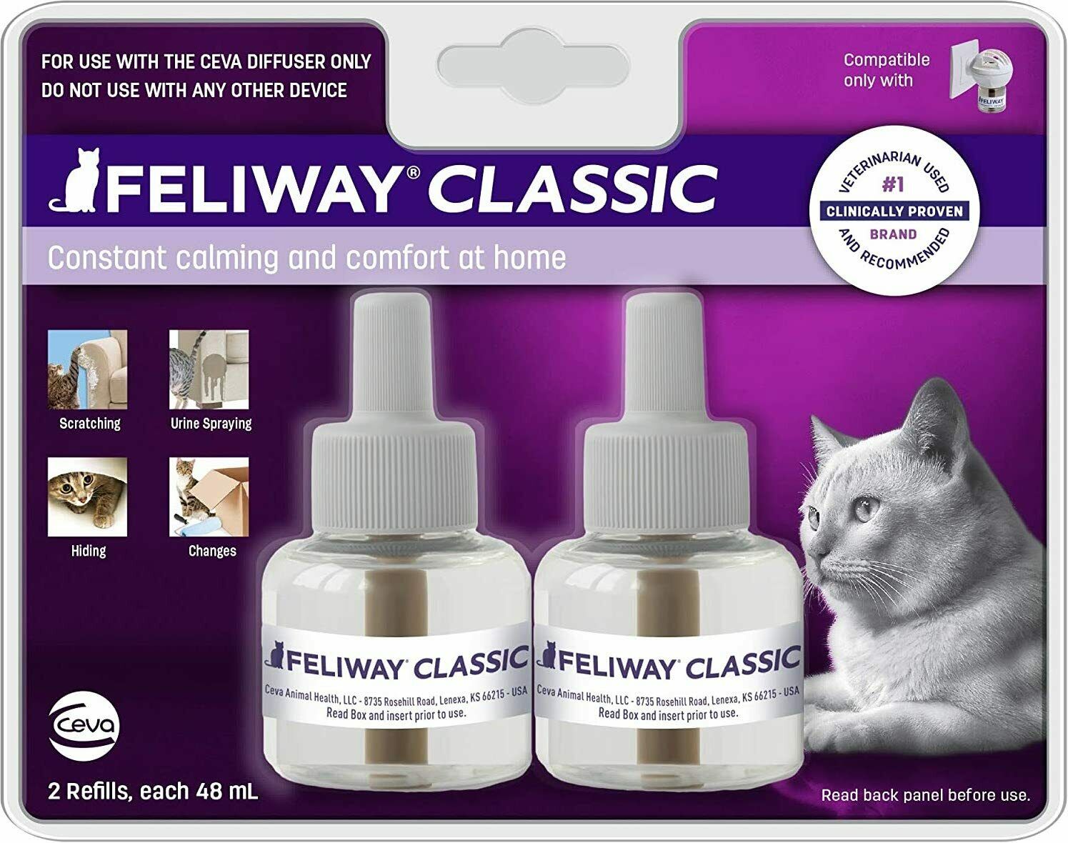 FELIWAY Classic Diffuser Refills for Cats 2-Pack (48mL x 2) - image 1 of 2
