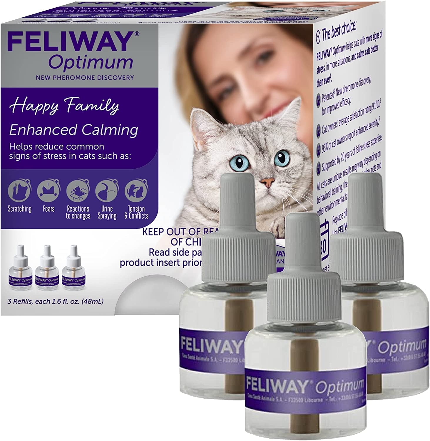 FELIWAY Optimum Cat Feline Pheromone Diffuser Treatment, Enhanced