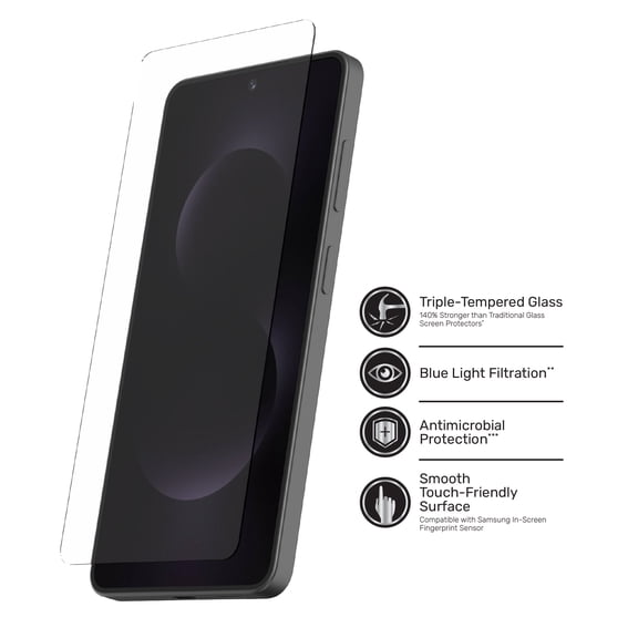 DuraGlass DefenseTech Glass Screen Protector with Blue Light Filtering for Samsung Galaxy S26
