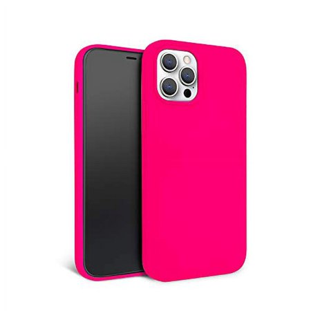 FELONY CASE - iPhone 12 and iPhone 12 Pro Case - Neon Pink Silicone Phone Cover | Wireless Charging Compatible, 360° Shockproof Protective Case for Apple iPhone 12/12 Pro