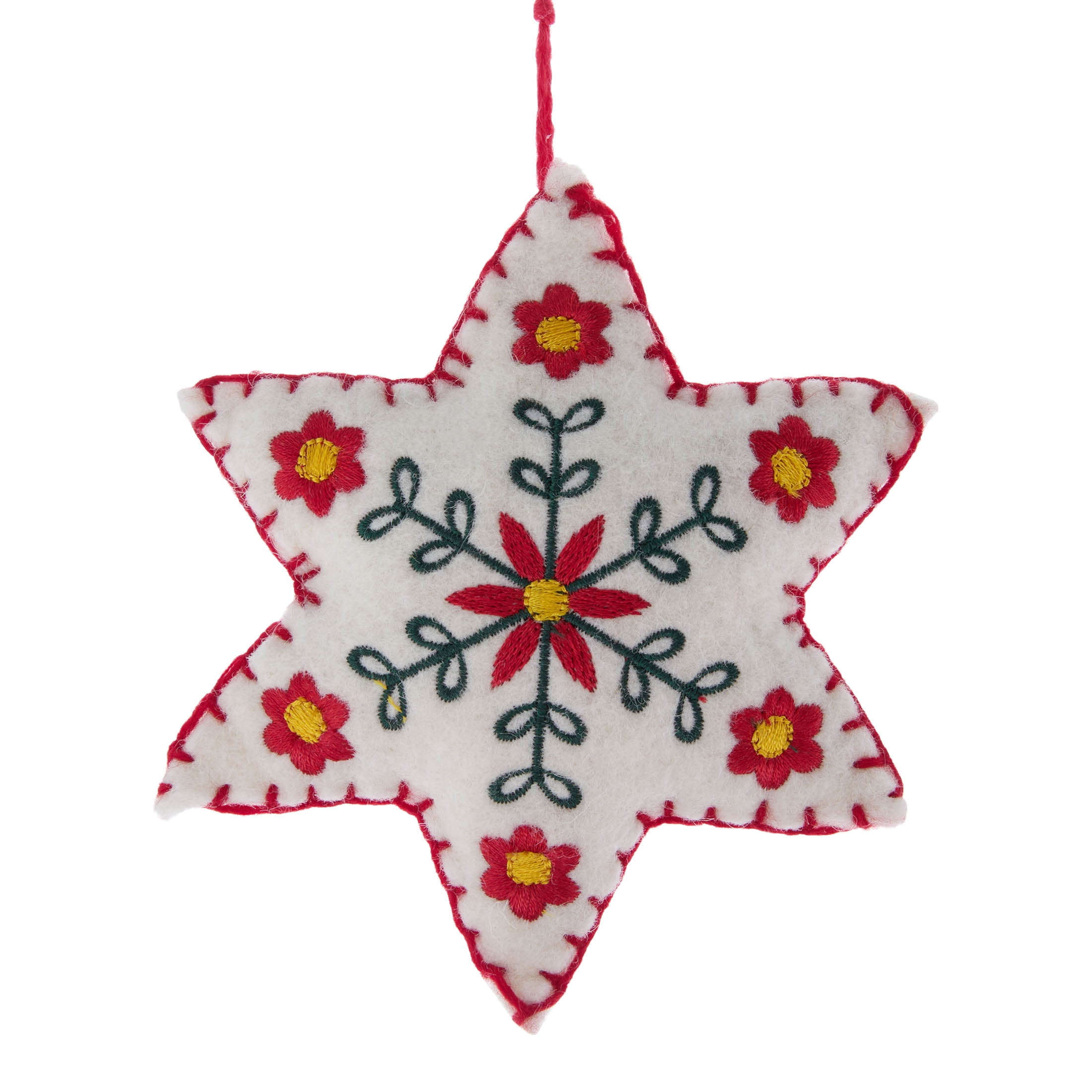Multicolor Felt Star Christmas Ornament, 5", by Holiday Time