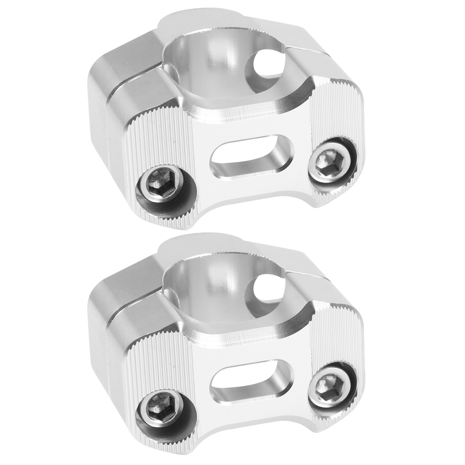FELTECHELECTR 1 Pair Motorcycle Handlebar Mount Clamp Aluminum Grey for Dirt Bike ATV Pit Bike 5.75x5.05x3.5cm