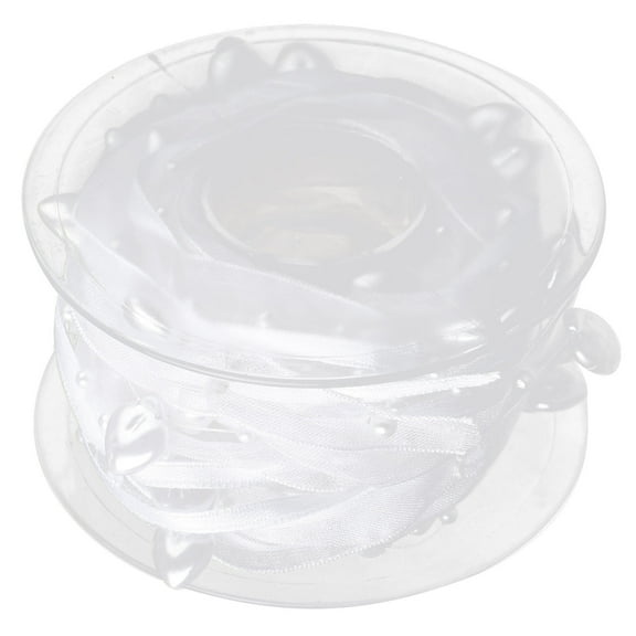 FELTECHELECTR 1 Roll White Polyester Bead Chain Ribbon for DIY Projects 500x0.39in