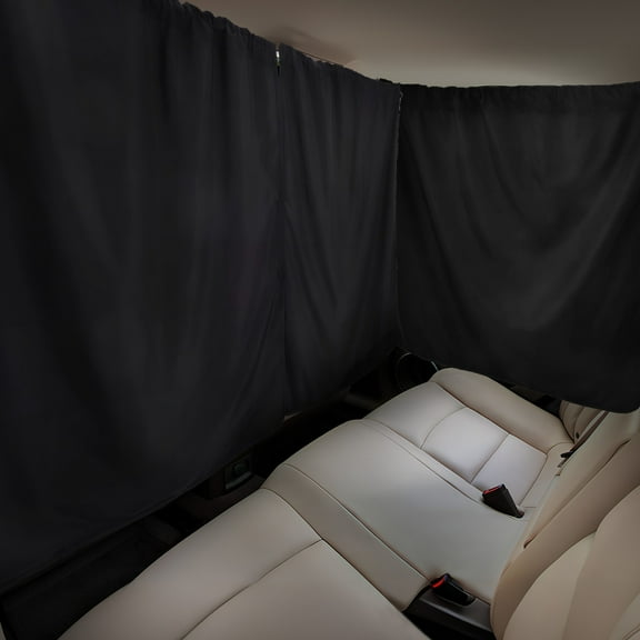FELTECHELECTR 1 Set Car Curtains Black 190T Polyester 33.5x25.6in for Car Travel Privacy