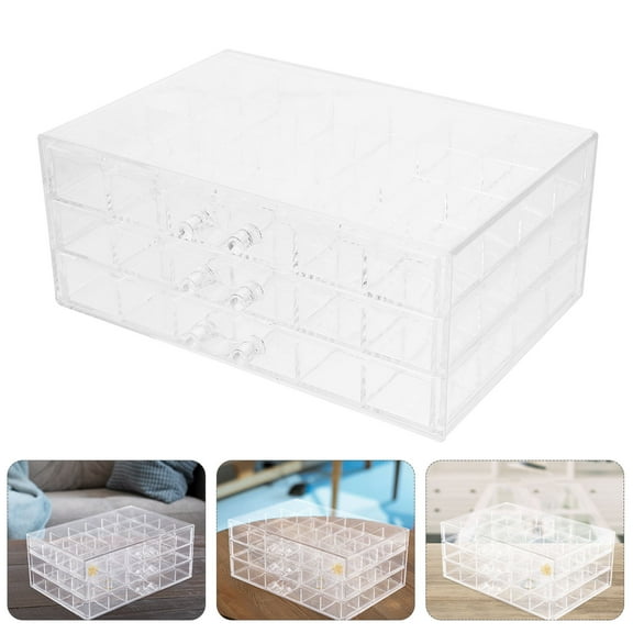 FELTECHELECTR 1 Set Clear Jewellery Organiser 11.8x5.5x3.5in Acrylic Box for Earrings and More