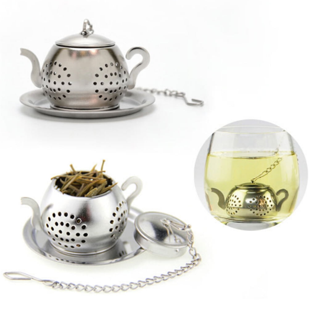FELTECHELECTR 1 Set Stainless Steel Tea Infuser Silver Pot Shaped For ...