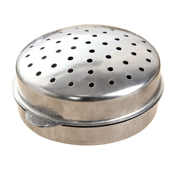 FELTECHELECTR 1 Stainless Steel Seasoning Box Round Spice Tool for Home Cooks and Enthusiasts