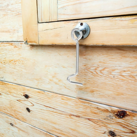 FELTECHELECTR 10 Sets Window Door Hook Replacement Latch Screen Hooks Silver