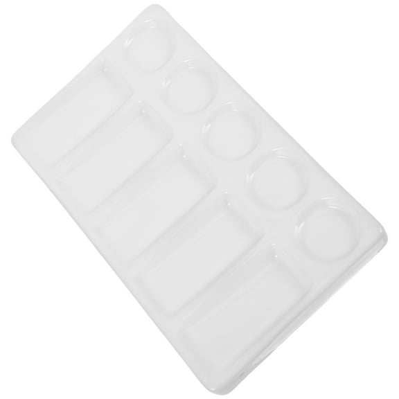 FELTECHELECTR  10 -Well Porcelain Rectangle Rectangular Color Palette Leak Proof White