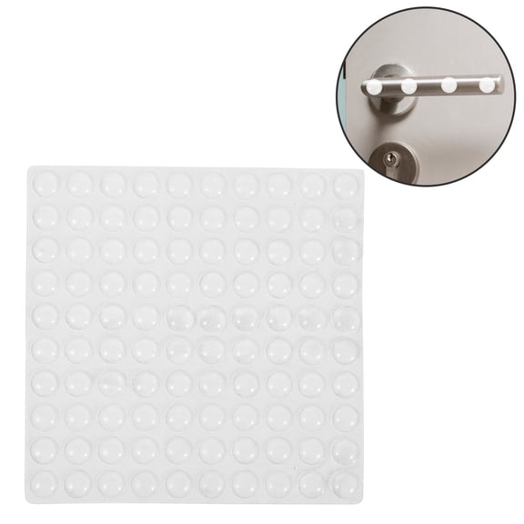 FELTECHELECTR 100-Pack Anti-Collision Rubber Door Handle Bumpers Pads for Wall