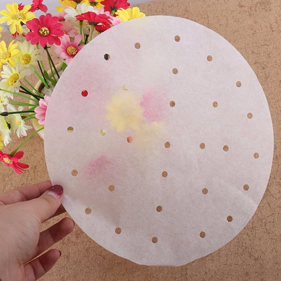 FELTECHELECTR 100 Pcs Set Anti Sticking Steamer Paper Liners for Cooking and Steaming