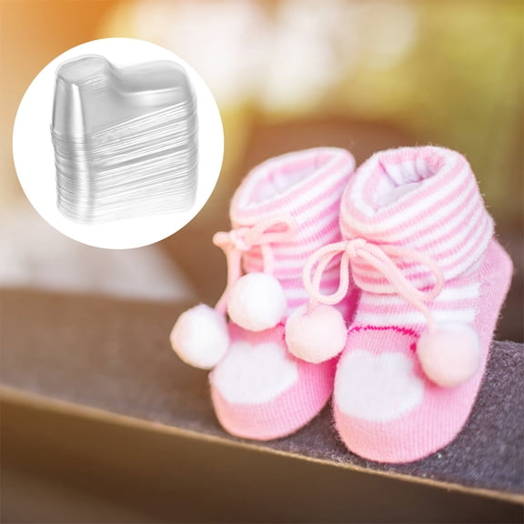 FELTECHELECTR 100Pcs Children's Shoe Support Foot-Shaped PVC Prevent Deforming for Families