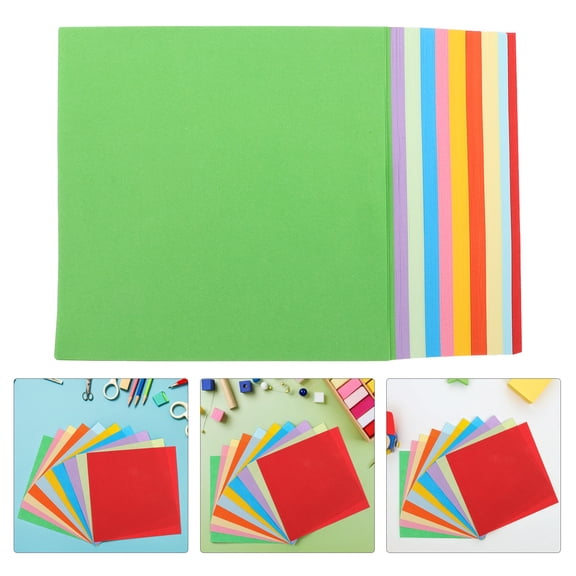 FELTECHELECTR colored square paper 20 x 20 cm 10-Color Assorted Origami Sheets 100 Count