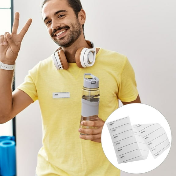 FELTECHELECTR 100Pcs Iron On Name Tags Clothing Non-Iron Labels for School Home