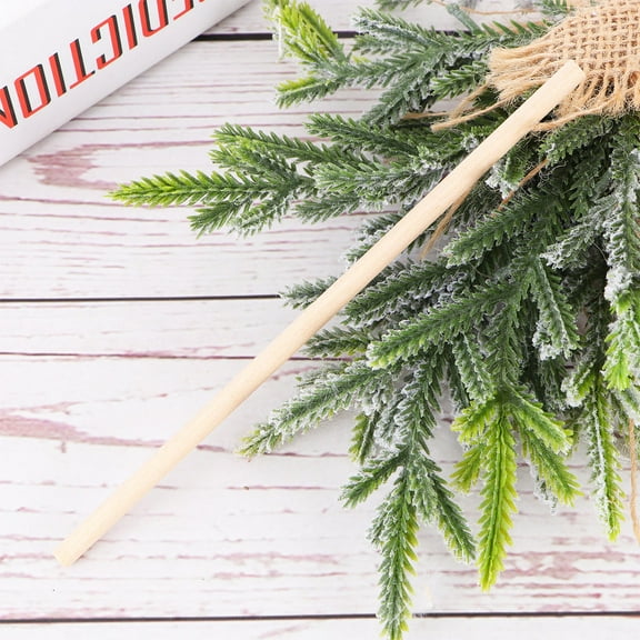 FELTECHELECTR 100Pcs Mini Craft Sticks Wooden Round Dowel Rods for Diy Woodworking Toy Building Khaki 5.9x0.2x0.2in