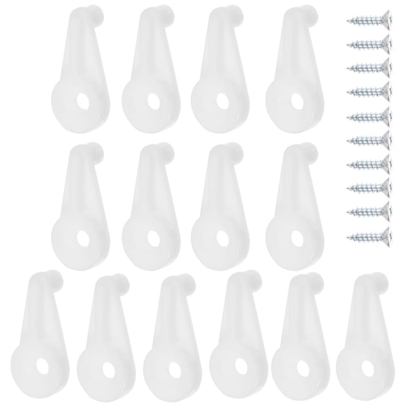 FELTECHELECTR 100Pcs Mirror Fixing Clips for Bathroom Silver Plastic