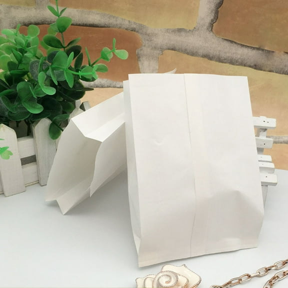 FELTECHELECTR 100Pcs Set Food Packaging Bags For Baking 15x12x0.1cm White