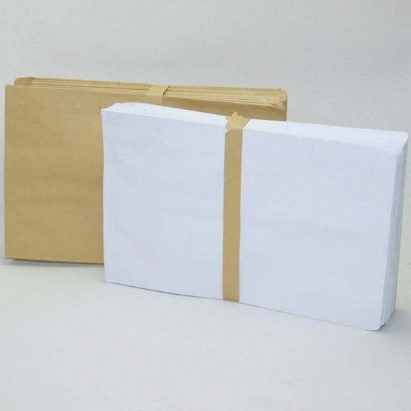 FELTECHELECTR 100Pcs Small Envelopes for Cash in White Paper 6.5x3.9in