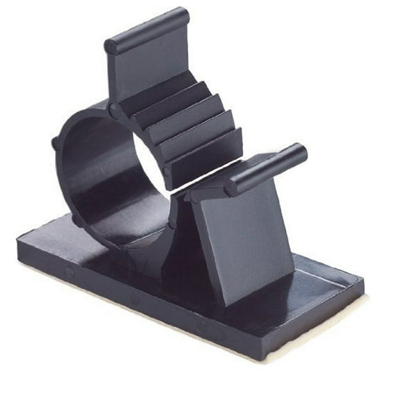 FELTECHELECTR 100Pcs Wire Clamps Black for Cables with Adjustable Self-Adhesive Design