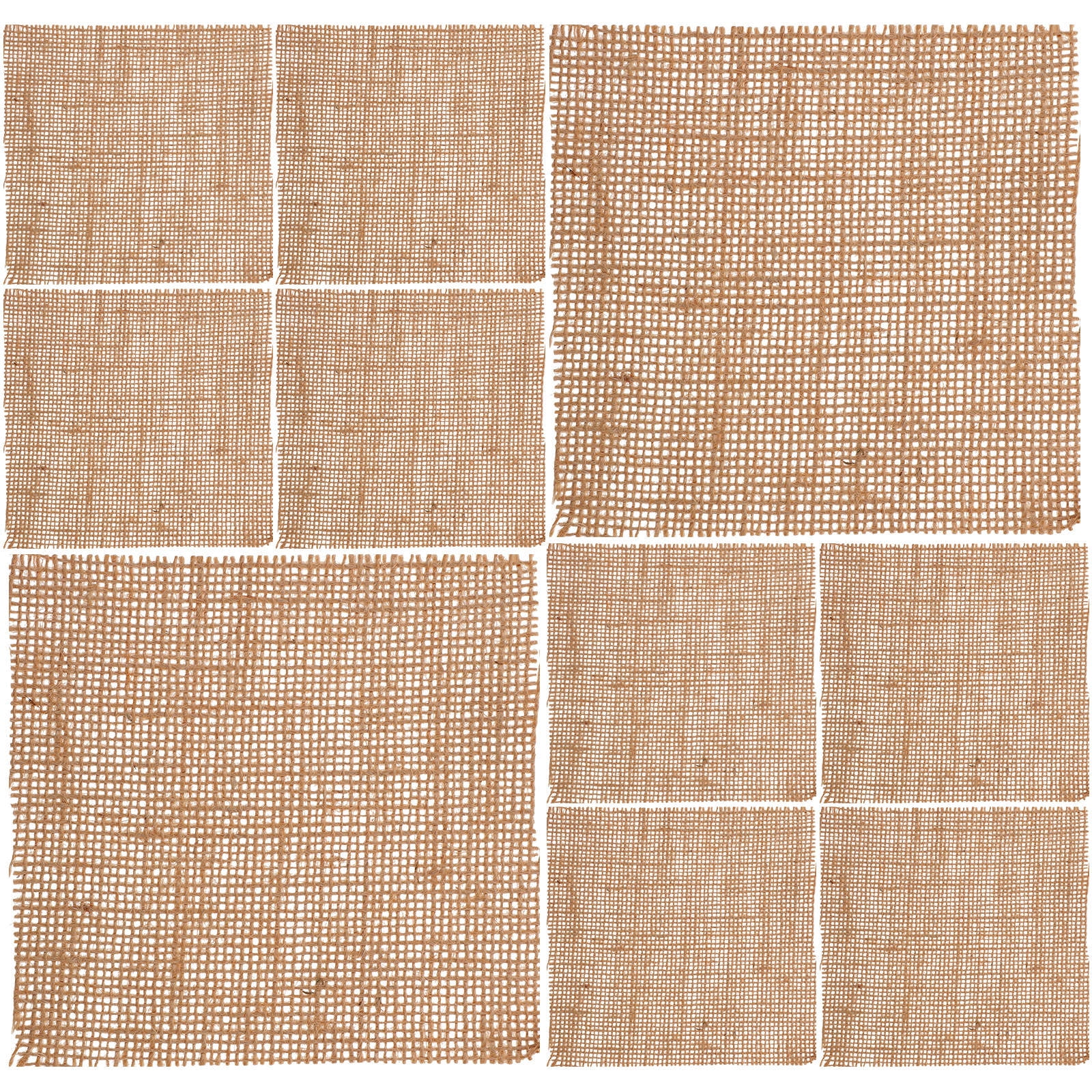 FELTECHELECTR Linen Table Mat Linen Mats Light Brown 10Pcs 4.72X4.72X0 ...