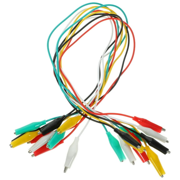 FELTECHELECTR 10Pcs Red and White Jumper Wire Kit PVC Low Voltage Jumper Leads for Electrical Work