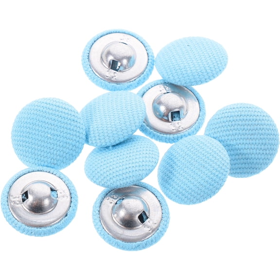 FELTECHELECTR 10Pcs Round Buttons for Clothing and DIY Crafts in Blue and Candy