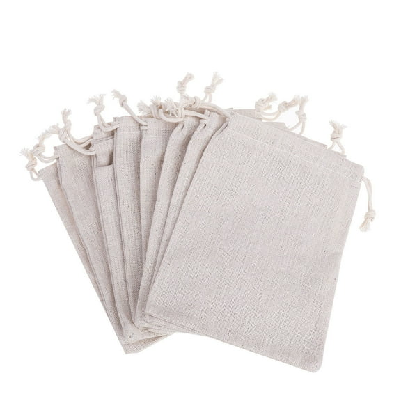 FELTECHELECTR 10Pcs Small Burlap Favor Bag for Women Men present Giving Drawstring Sack