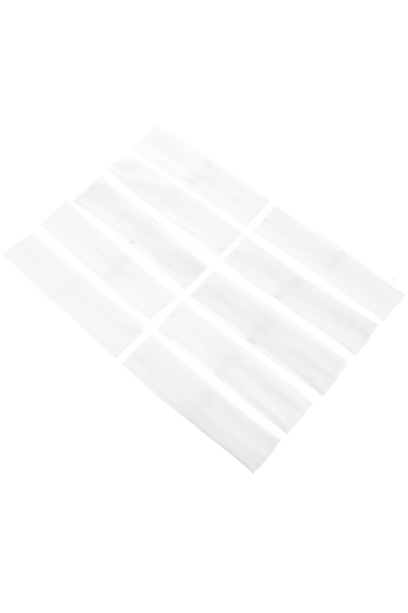10Pcs White Fabric Headwraps for Yoga and Baseball with Elastic Design