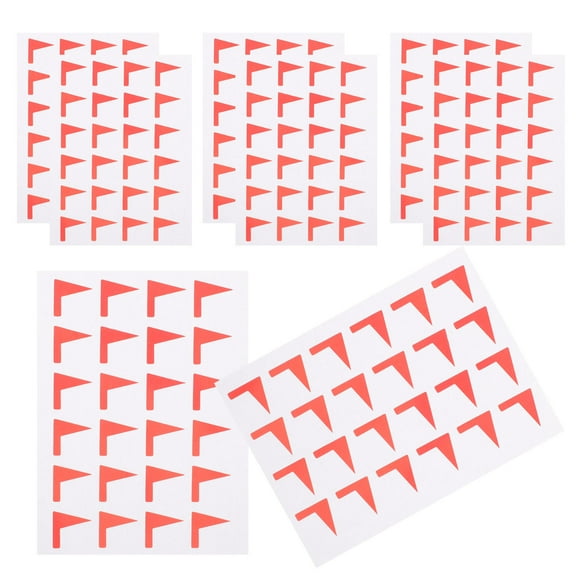 FELTECHELECTR 12 Sheets Small Sticky Labels Red Paper for Writing Date and Identification