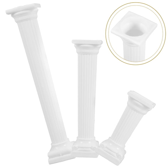 FELTECHELECTR 12Pcs Sand Table Roman Pillar Decor White Landscape Ornament For Designers