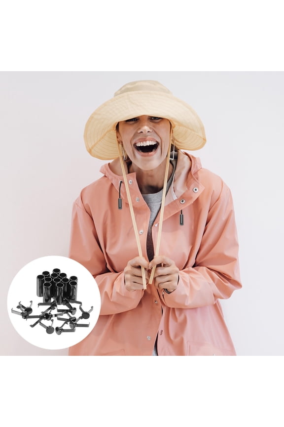 Black Metal Cord Locks 12pcs Replacement Ends for Sports Clothing Hoodies