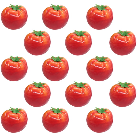 FELTECHELECTR 15Pcs Artificial Tomato Model Red Round Foam Tomatoes For Display Business Owners