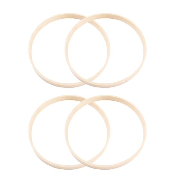 FELTECHELECTR 15Pcs Round Macrame Hoop Bamboo Craft Tool For Home Decoration
