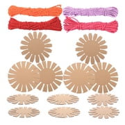 FELTECHELECTR Weaving Basket Materials Kit Assorted Color 16 Pieces 7.5X7.5X0.1in