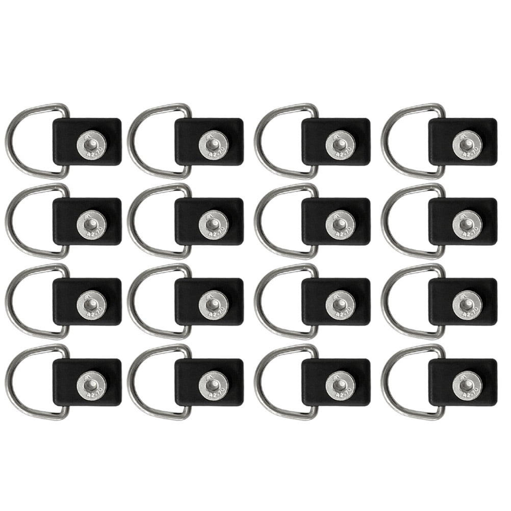 FELTECHELECTR 16Set Rowboat D-Ring Buckle Bungee Rope for Boat ...